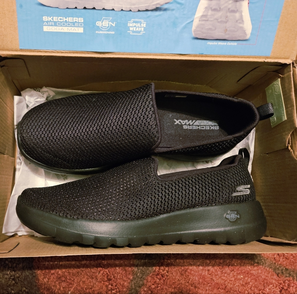 Skechers Womens 10 Black Go Walk Joy Shoes.  Flexable Traction Outer Soles - Picture 4 of 15
